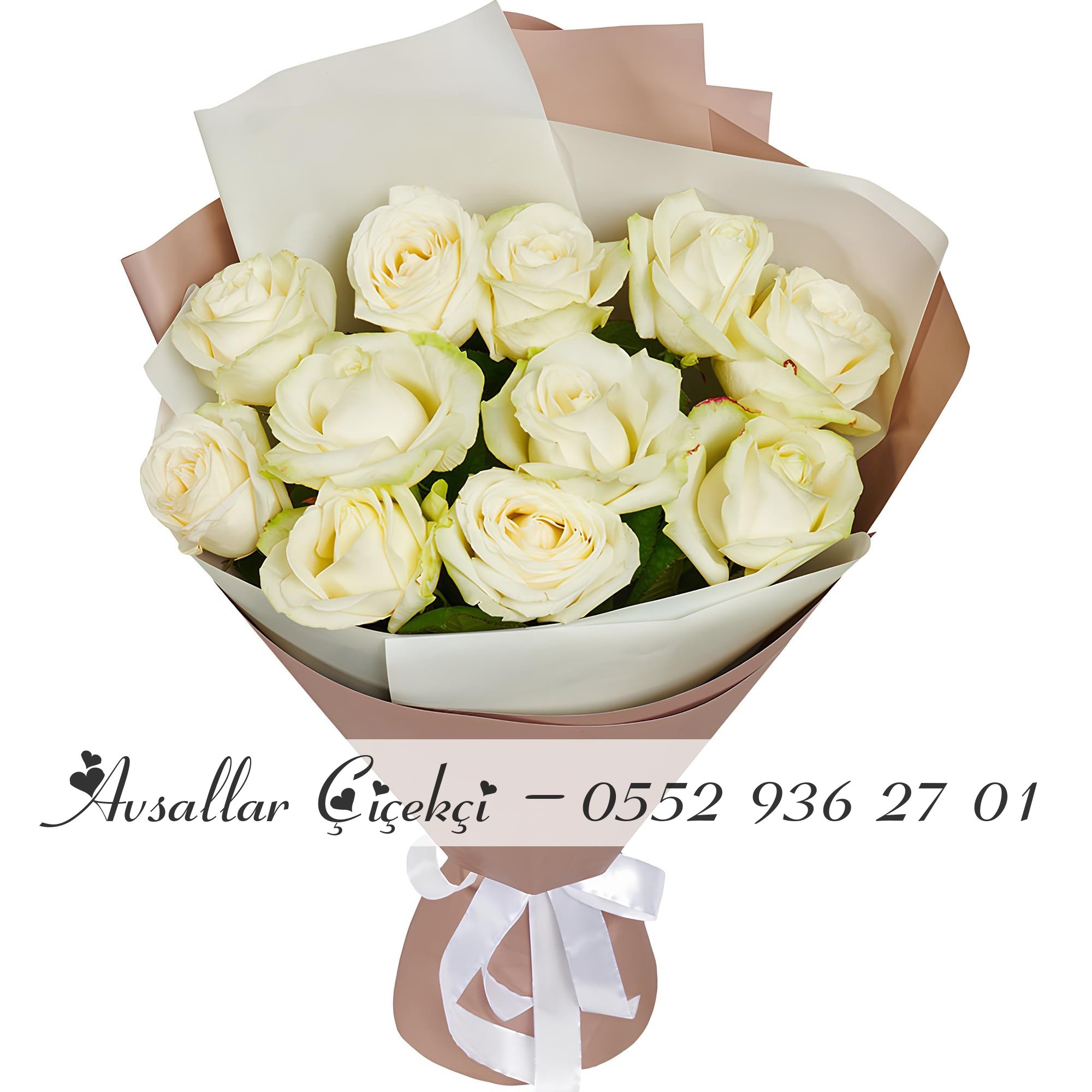 11 Beyaz Gül Buketi