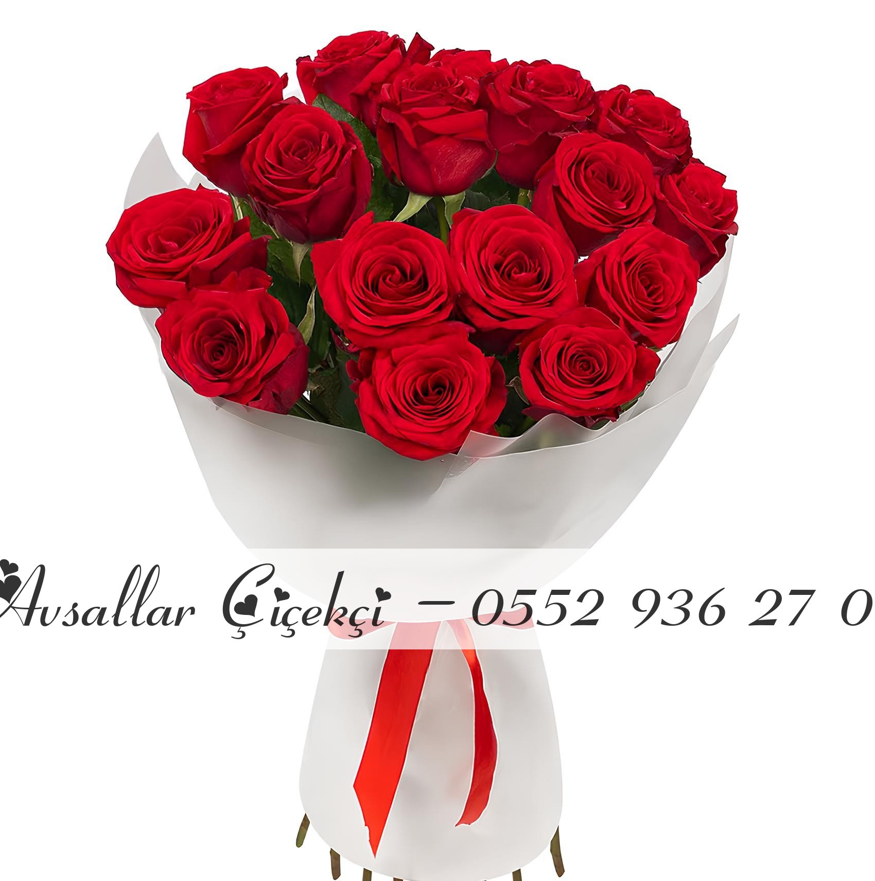 15 Adet Büyük Gül Buketi