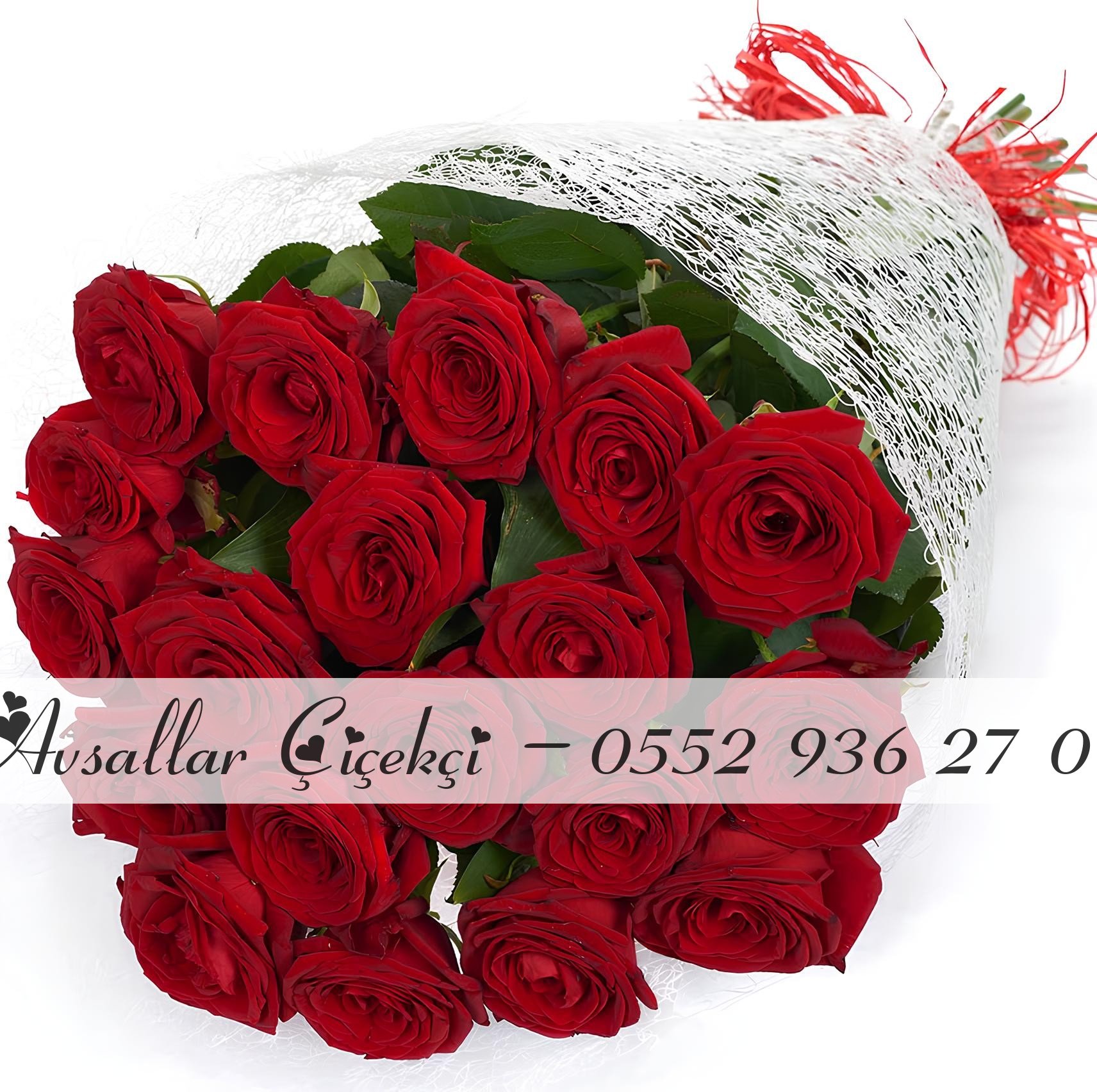 19 Adet Büyük Gül Buketi