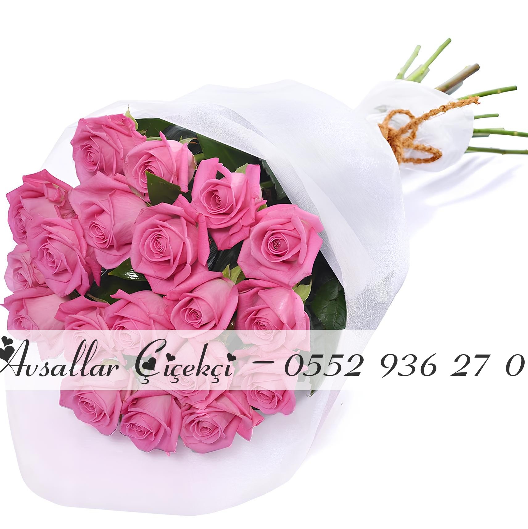 19 Pembe Gül Buketi