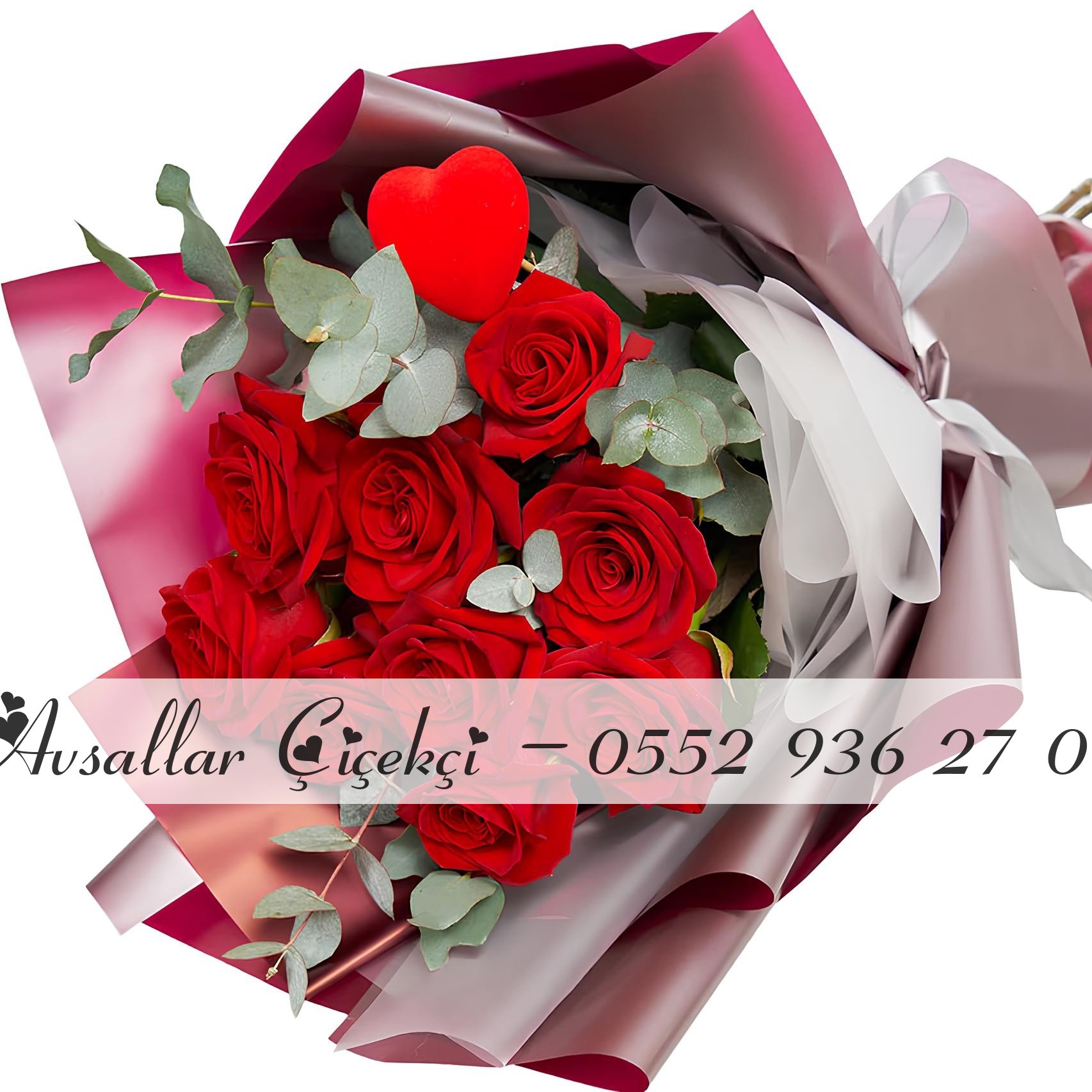 9 Adet Kırmızı Gül Buketi