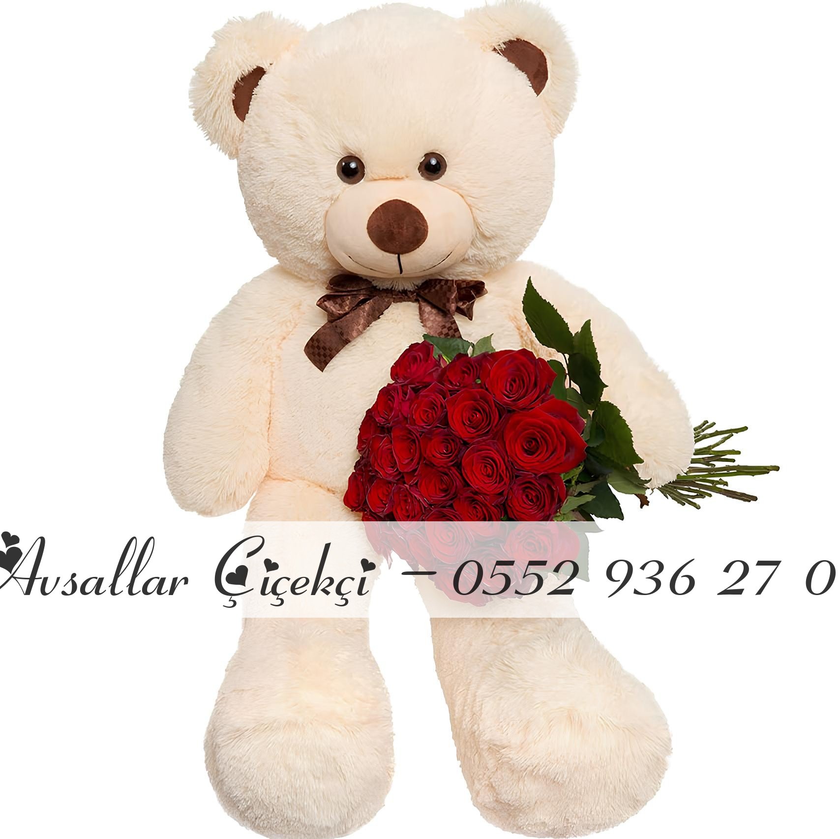 Ayıcıklı Ve 25 Adet Gül
