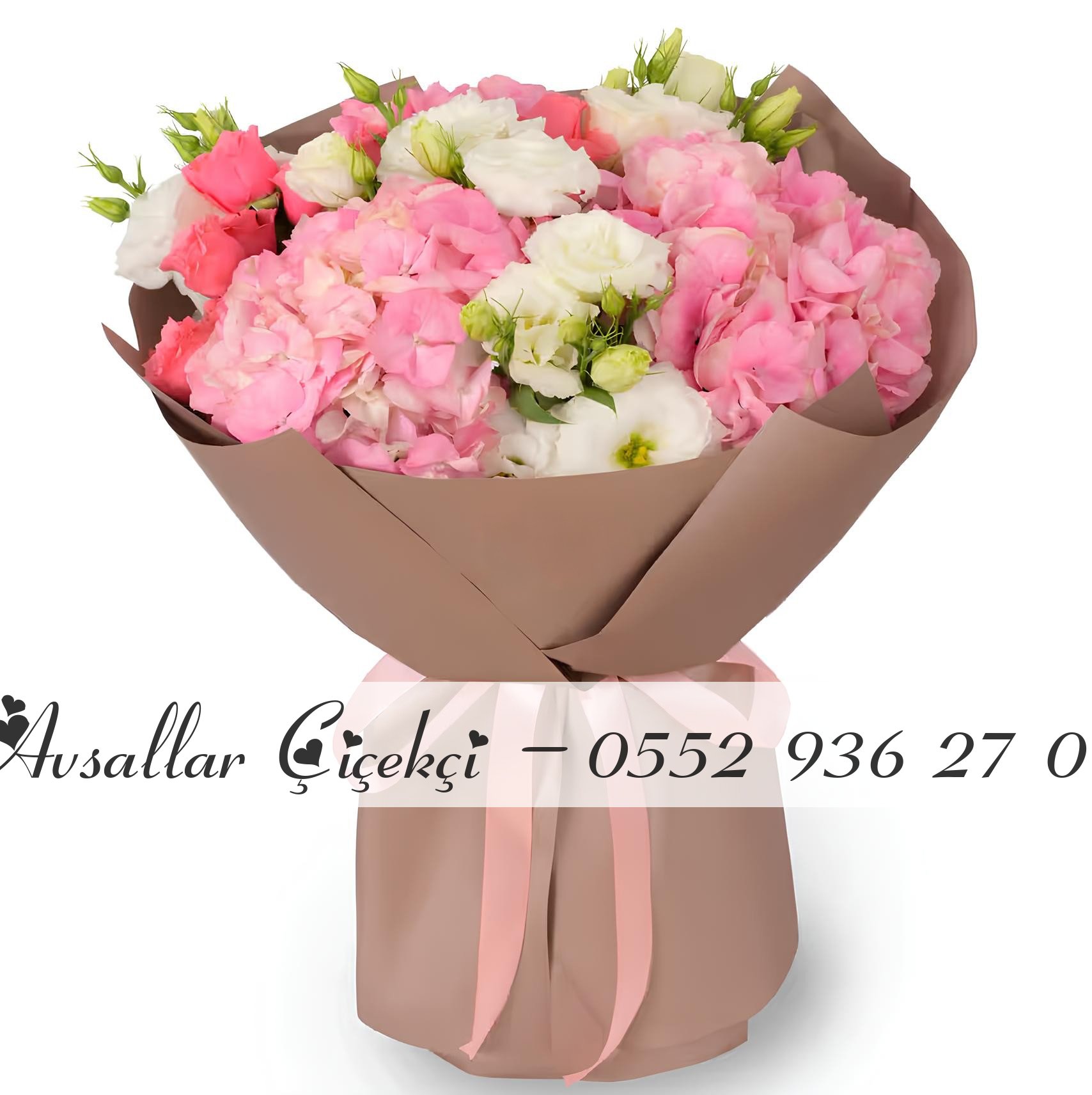 Ortanca Ve Pembe Buket