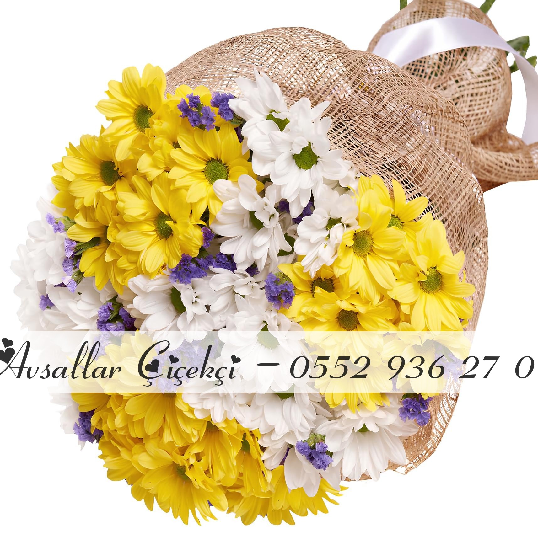 Sarı Ve Beyaz Papatya Buketi
