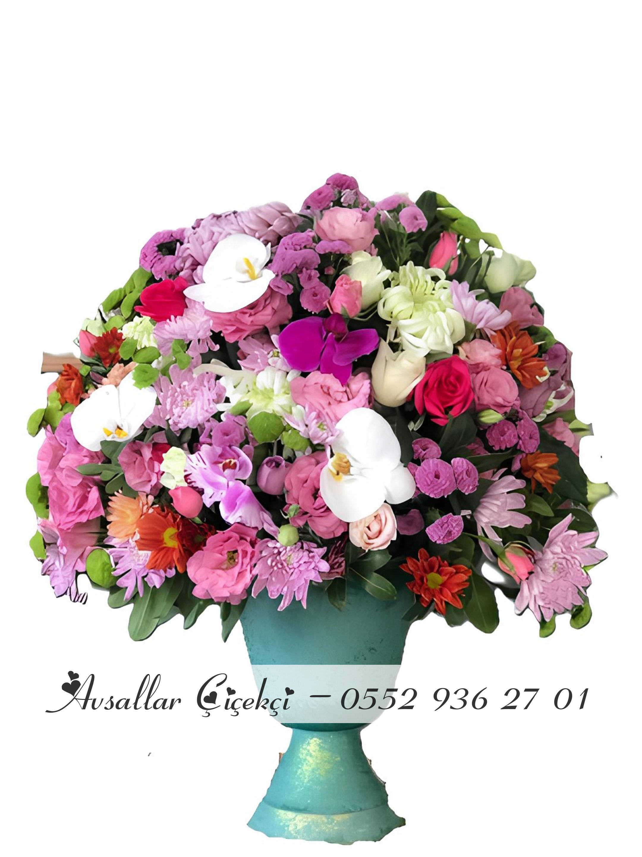 Seramikte Renkli Çiçekler