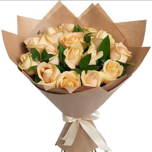 15 Adet Krem Gül Buketi