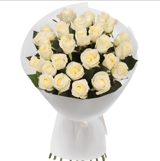 25 Adet Beyaz Gül Buketi