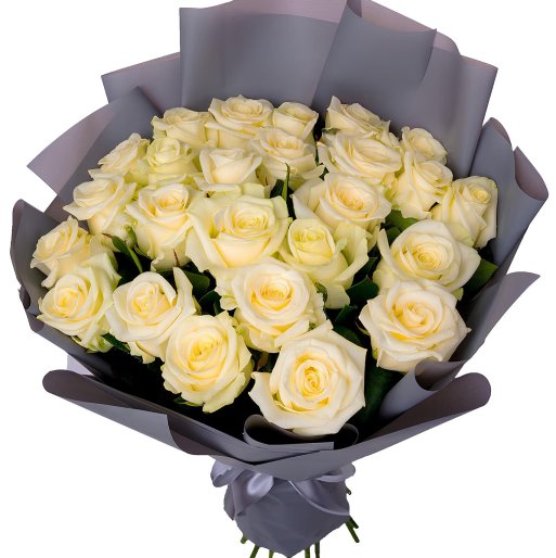 25 Beyaz Gül Buketi
