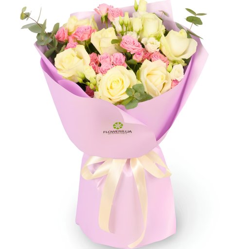 7 Beyaz 4 Pembe Gül Buketi