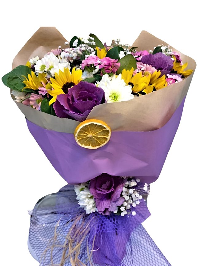 Mevsim Çiçekleri Ile Karışık Buket