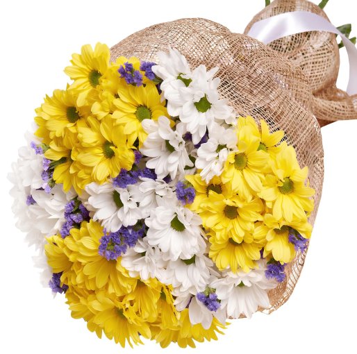 Sarı Ve Beyaz Papatya Buketi